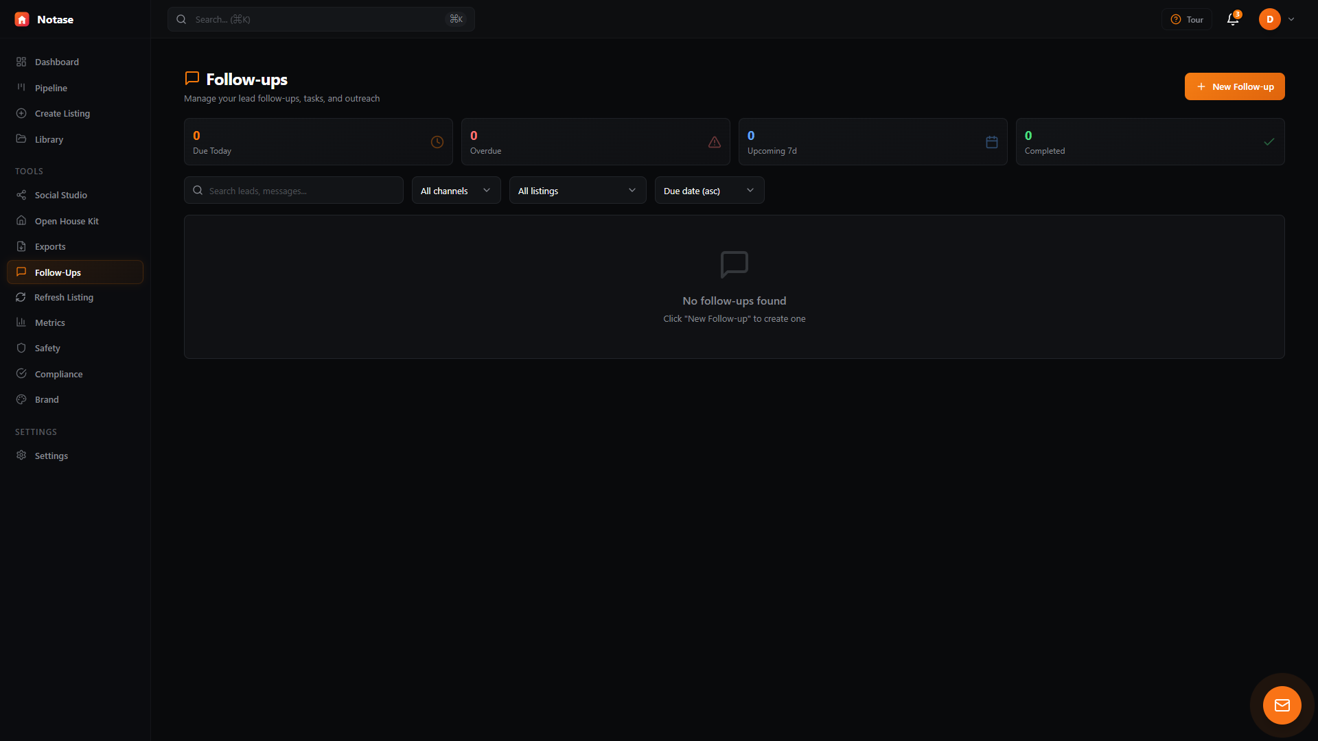 Follow-ups management with sequence tracking